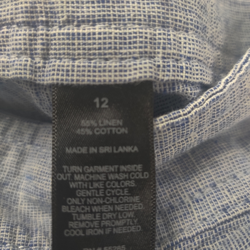 Express Linen/Cotton Sz 12 NWT Light Blue Sailor Shorts - Picture 3 of 7